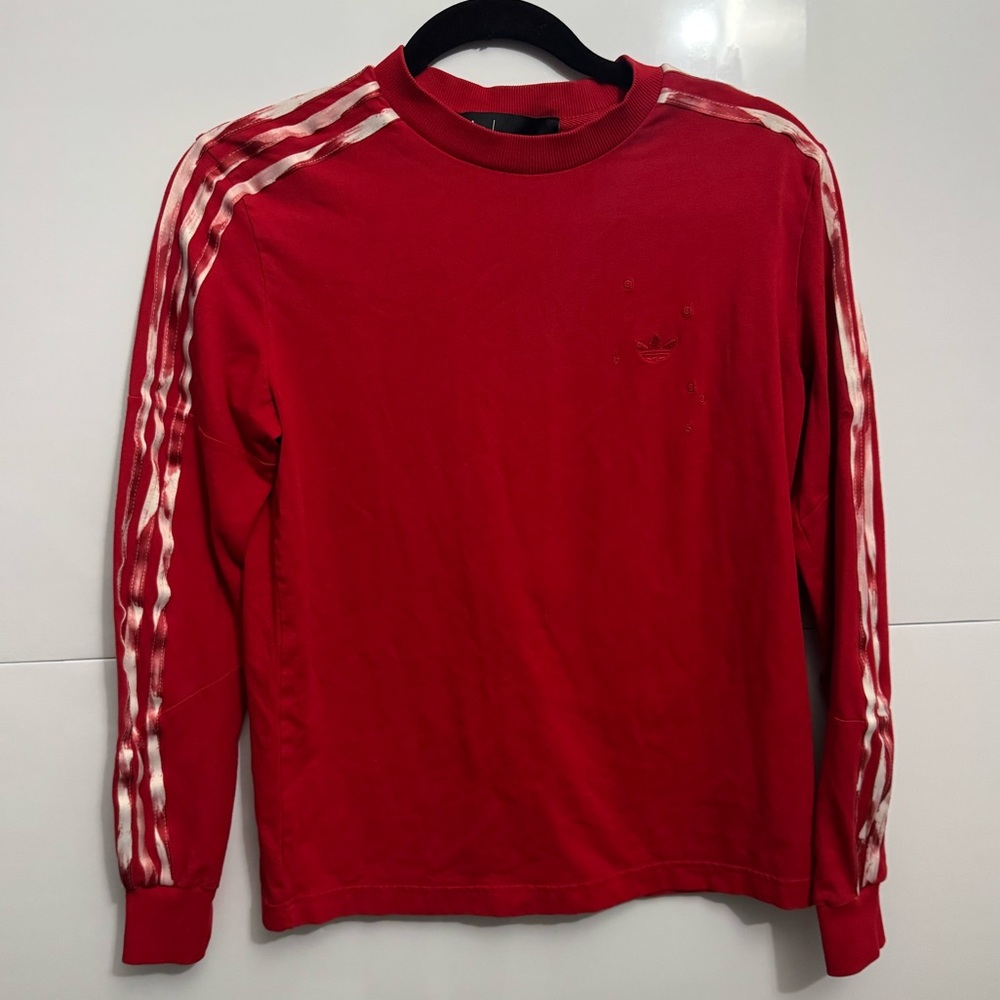 Adidas Men's Red Sweatshirt with Stripes